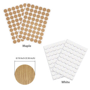 Fastcap Adhesive Cover Caps Unfinished 9/16″ – 9600 Per Box White / Maple