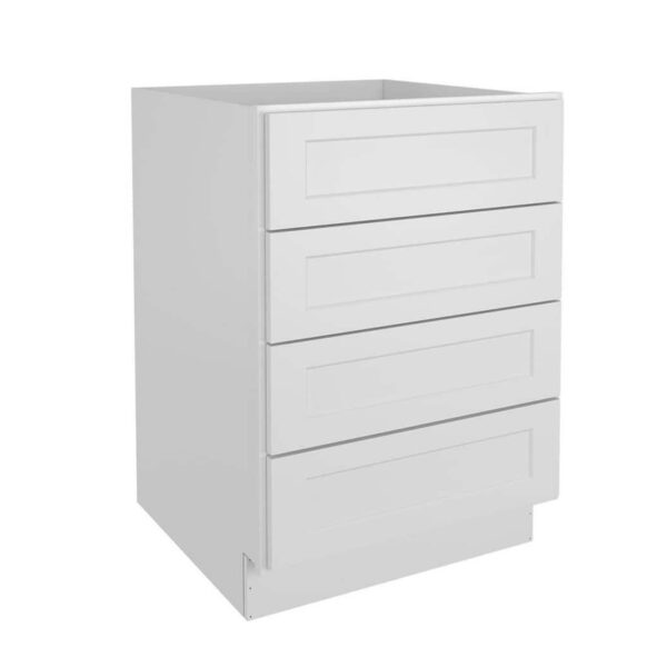 Shaker Base Cabinet Four Drawer Base - Width 9 inch - 36 Inch White