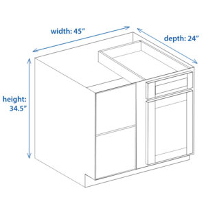 Shaker Base Blind Corner Cabinet - Right Door